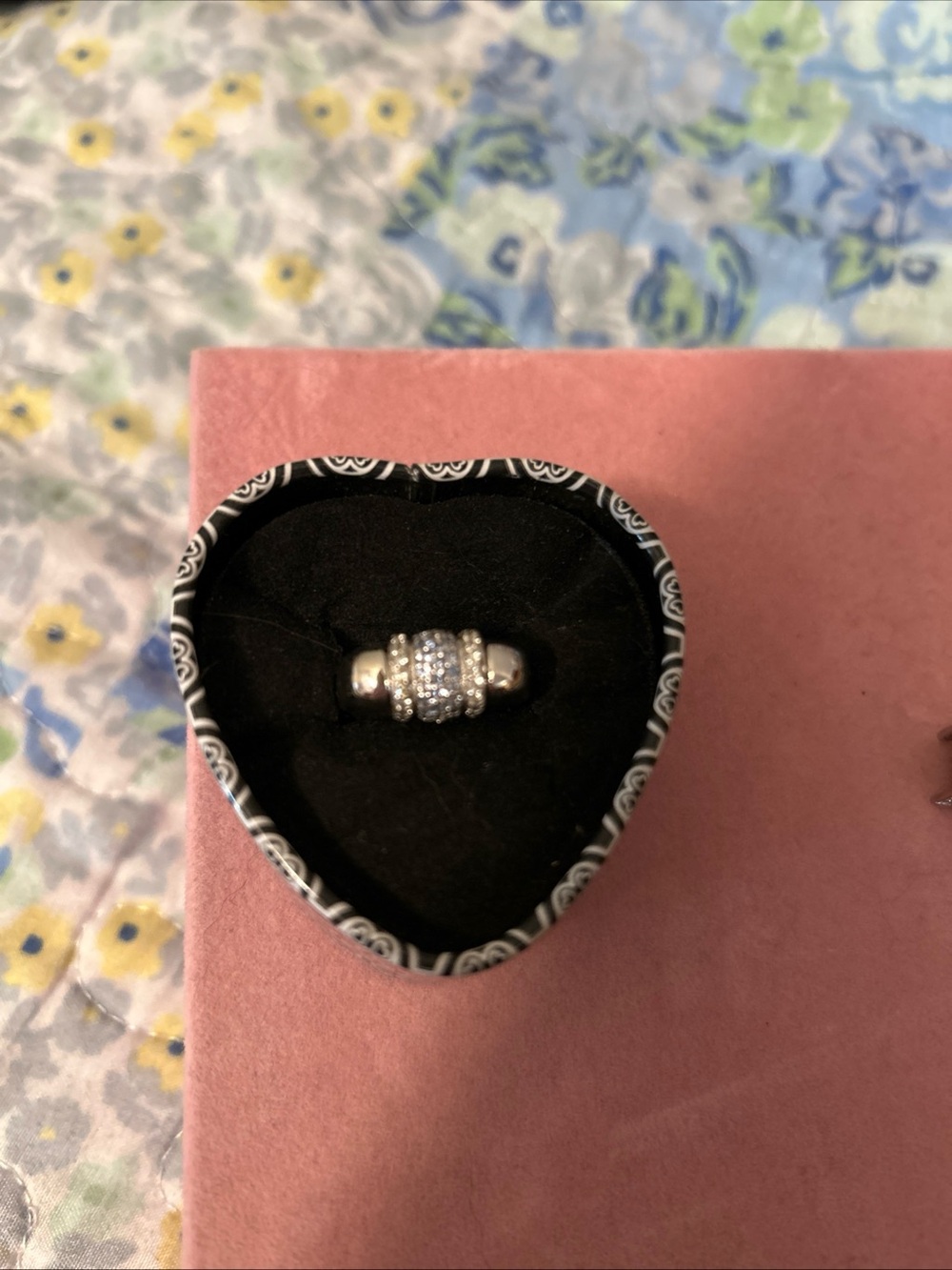 Petra Azar Sterling Silver Pavé Barrel Ring